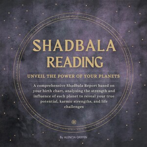 Relatório personalizado Shadbala | Descubra os pontos fortes e fracos dos seus planetas | PDF digital