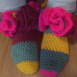 Handmade Crochet Extra Ruffle Socks – Cozy & Stylish