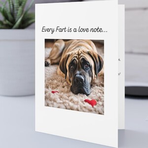 Carte de Saint-Valentin imprimable, idée cadeau drôle de mastiff anglais, carte de maman de chien et de papa de chien, Saint-Valentin de mastiff, téléchargement numérique instantané