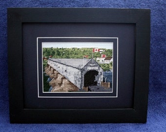 Chart of Hartland's Longest Covered Bridge in the World, New Brunswick