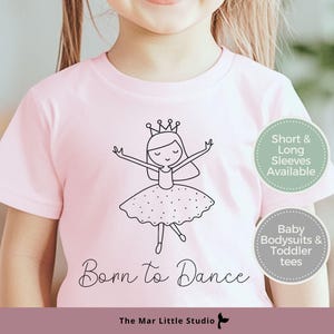 Born to dance Toddler Tee, baby ballerina gift, Tiny dancer outfit, Ballerina Baby Bodysuit, baby shower ballerina, gift girl ballerina