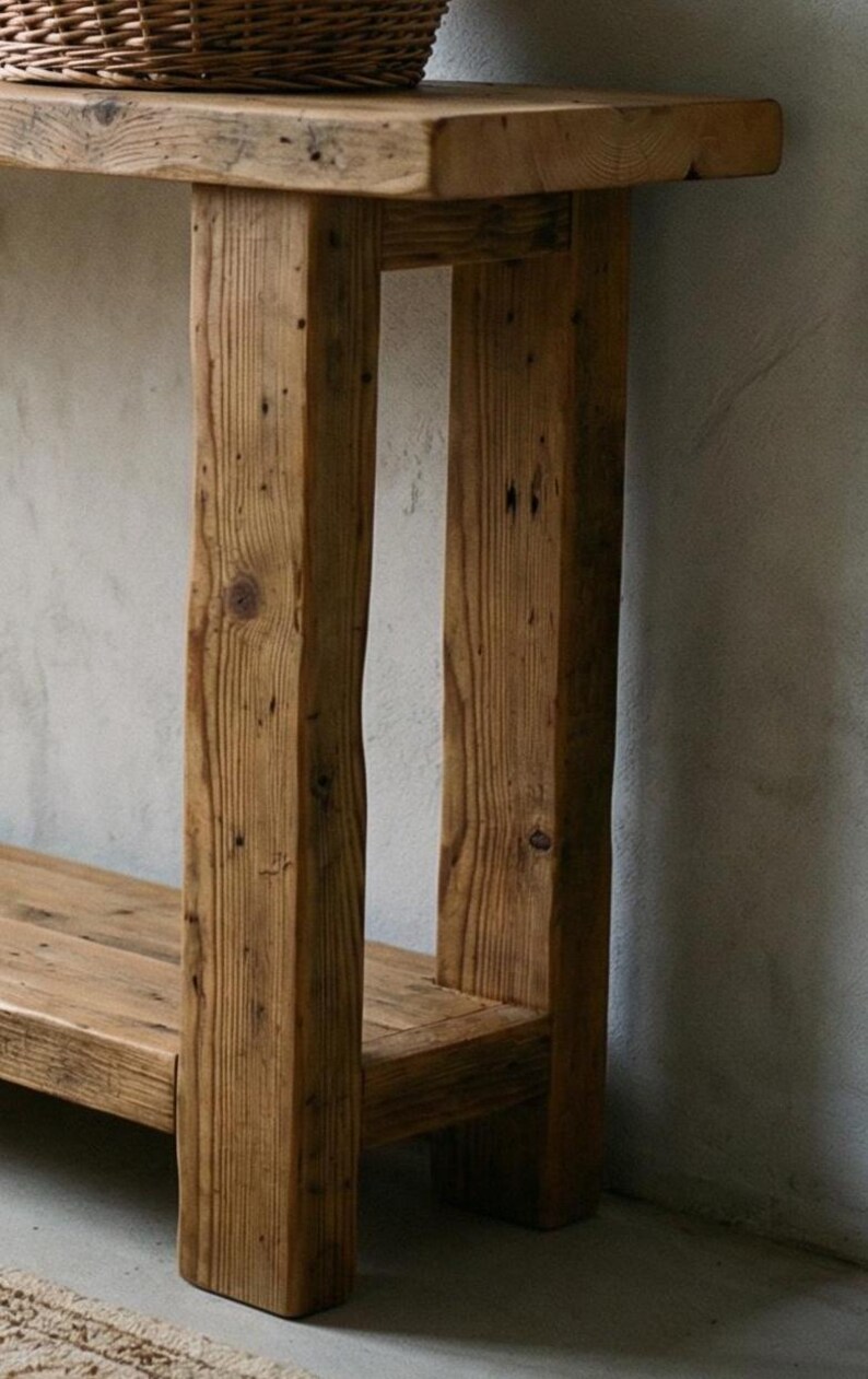 Yasu Console Table Reclaimed Pine Farmhouse Console Table - Etsy