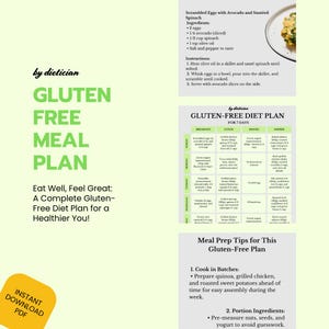 Gluten-Free Diet Plan eBook | 7-Day Meal Planner with Celiac-Friendly Recipes | Beginner’s Guide to Gluten-Free Living | Dietitian Approved
