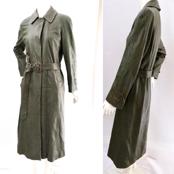 バーバリー 英国製 1970年代 ヴィンテージ ラムレザー トレンチコート