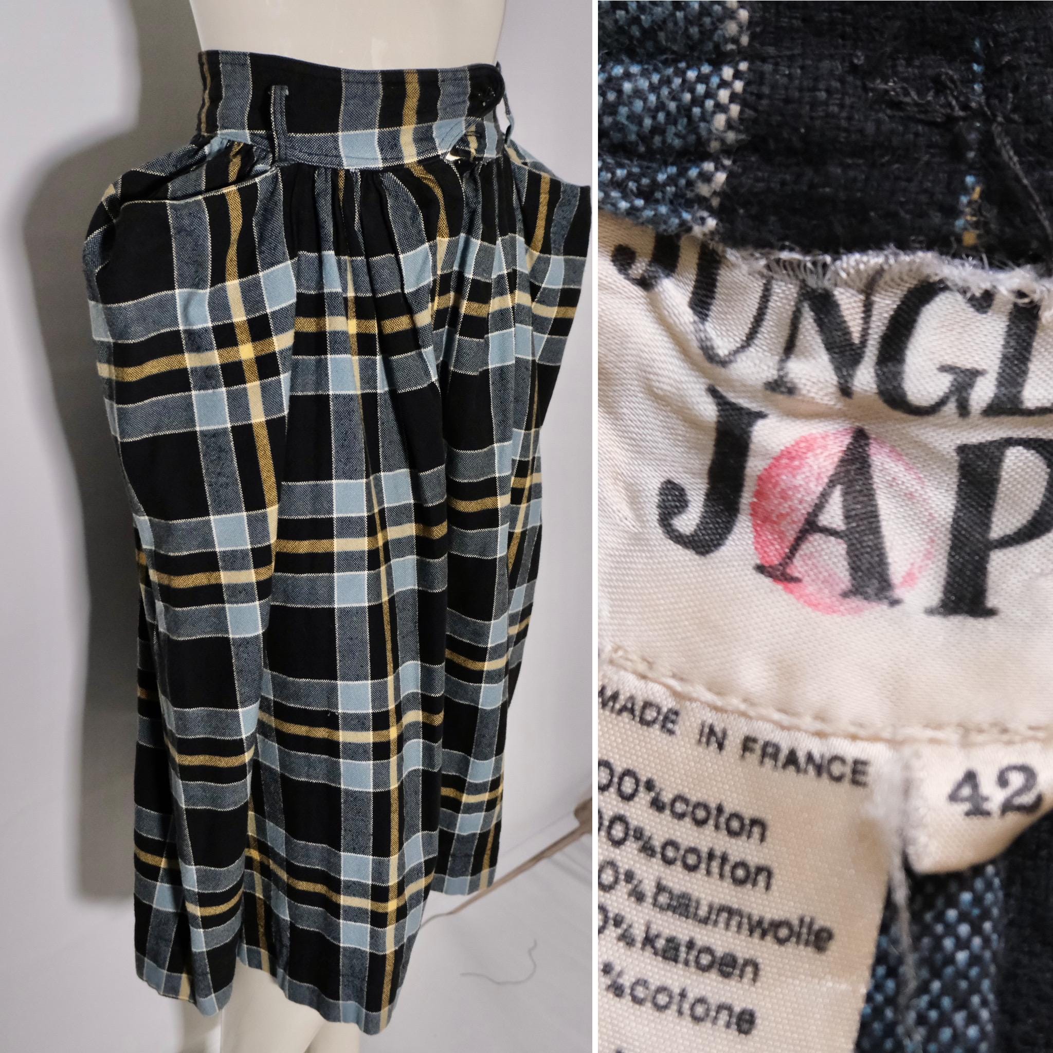 ケンゾー KENZO JAP チェック柄 ワンピース　vintage 70s Kenzo Jungle Jap - Etsy