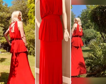 70s Gina Fratini Cotton Voile Maxi Dress. Size Small - 32