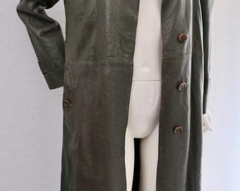 バーバリー 英国製 1970年代 ヴィンテージ ラムレザー トレンチコート