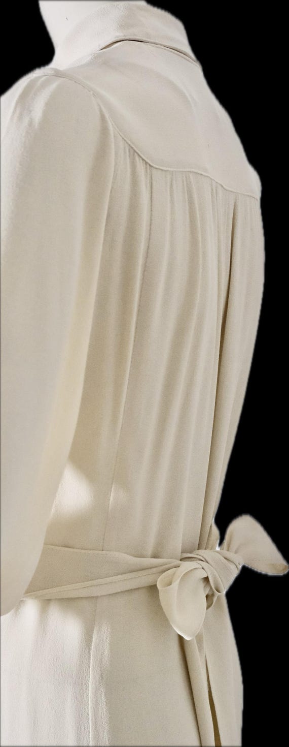 Rare Ossie Clark for Radley Cream Moss Crepe Maxi… - image 11