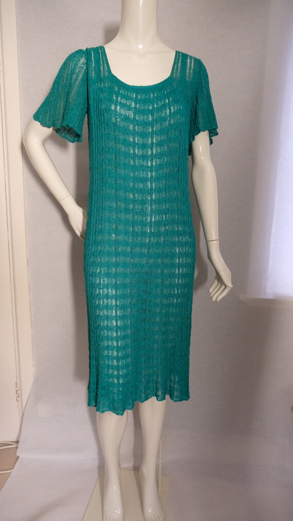 Mary Farrin vintage 1970s midi dress with butterf… - image 7