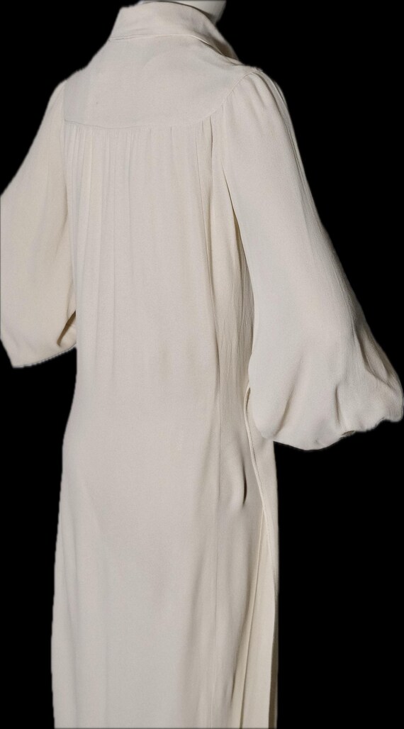 Rare Ossie Clark for Radley Cream Moss Crepe Maxi… - image 13