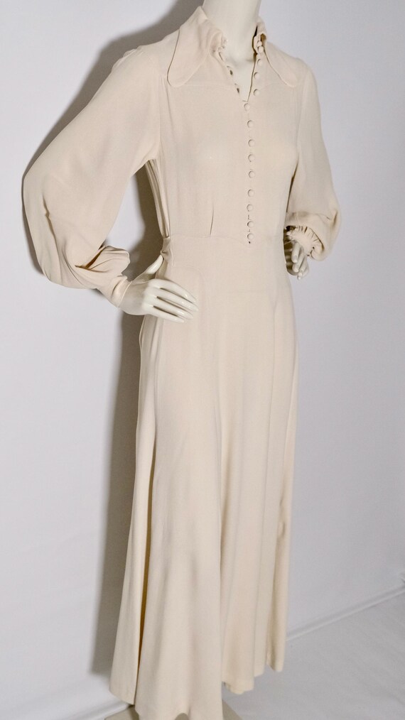 Rare Ossie Clark for Radley Cream Moss Crepe Maxi… - image 17