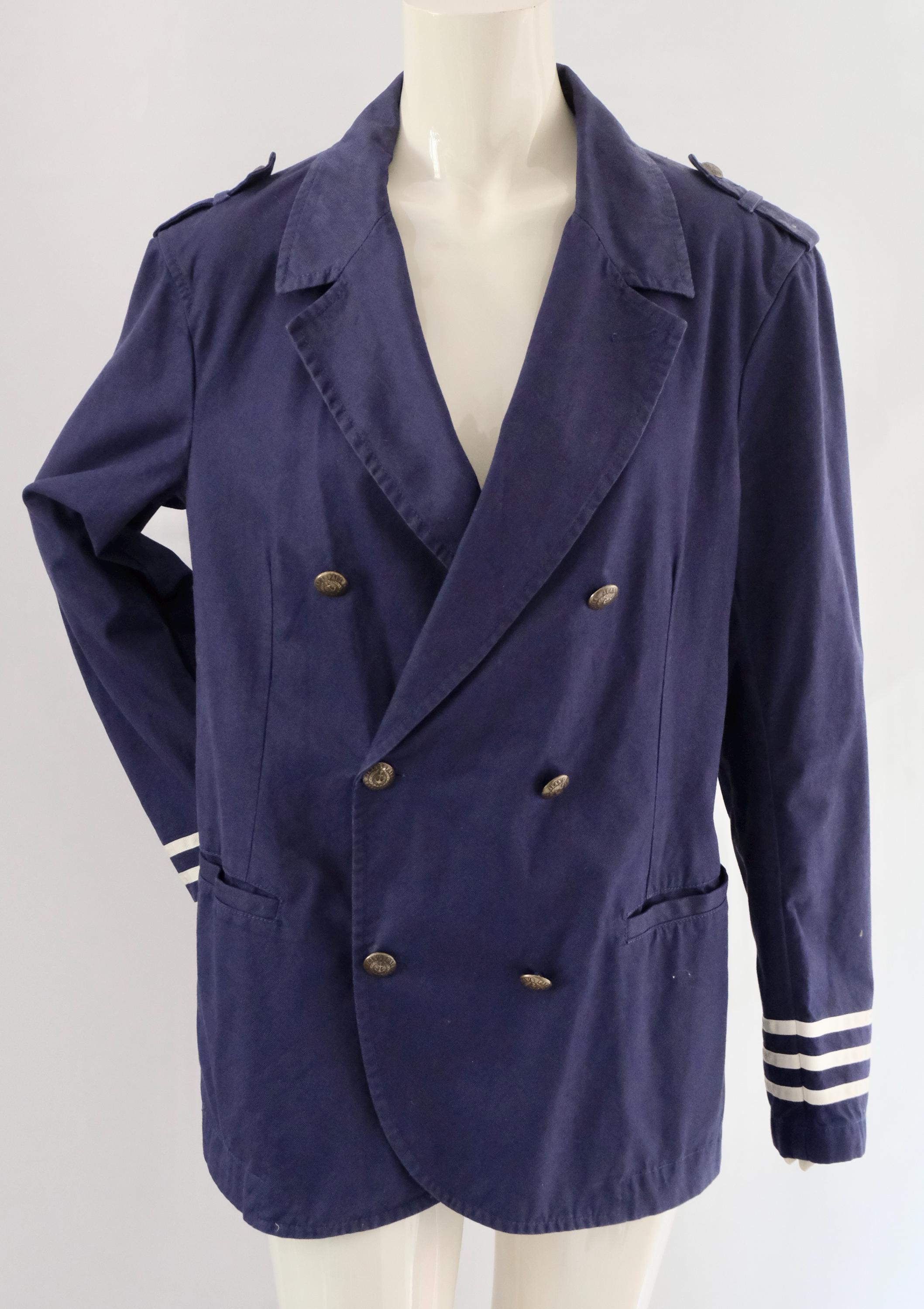 ジャケット・アウター Jean Paul GAULTIER Pea Coat Navy Jeans Paul Gaultier Cotton Nautical Double Breasted Jacket 1990s