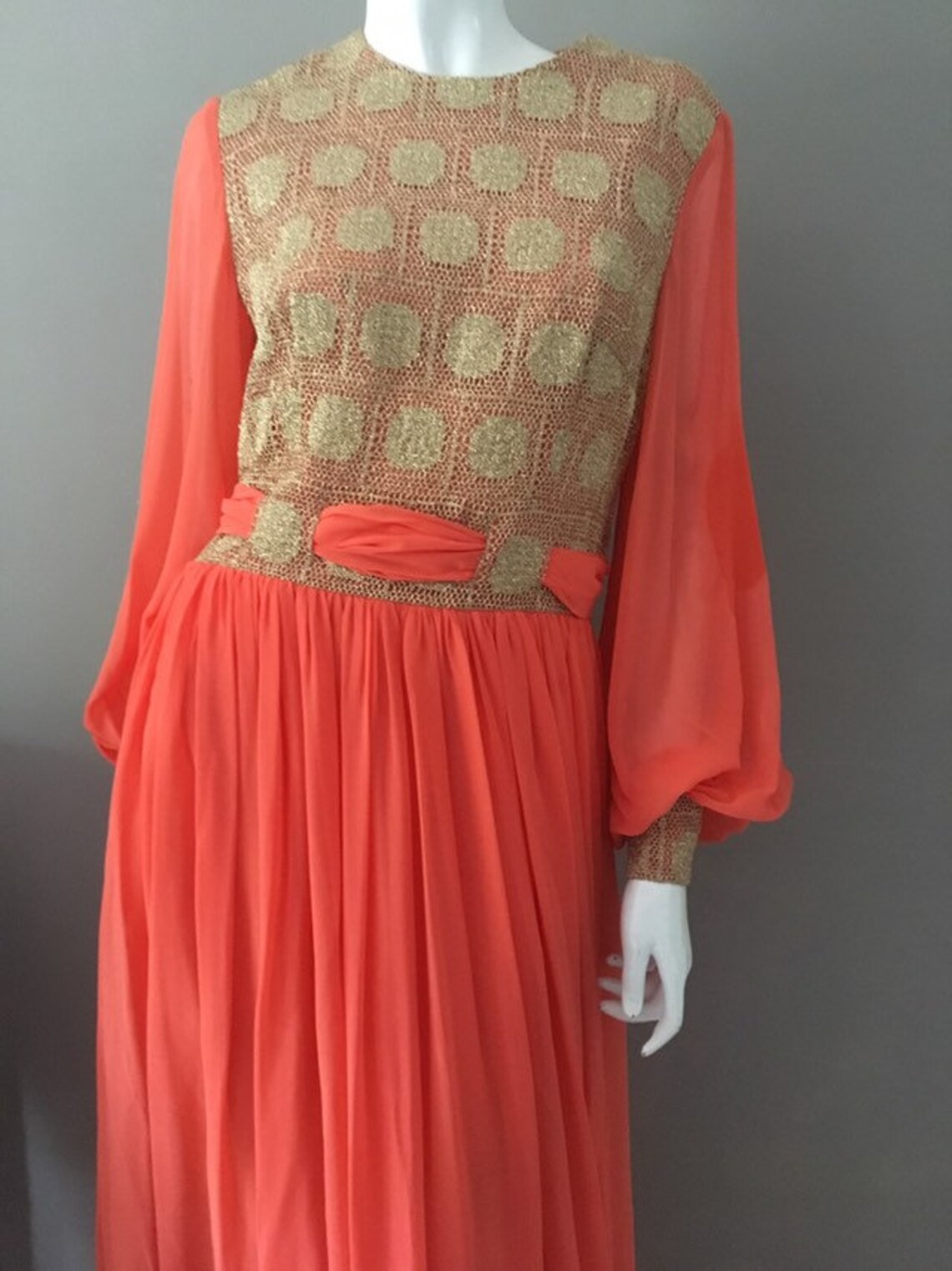orange goddess dress