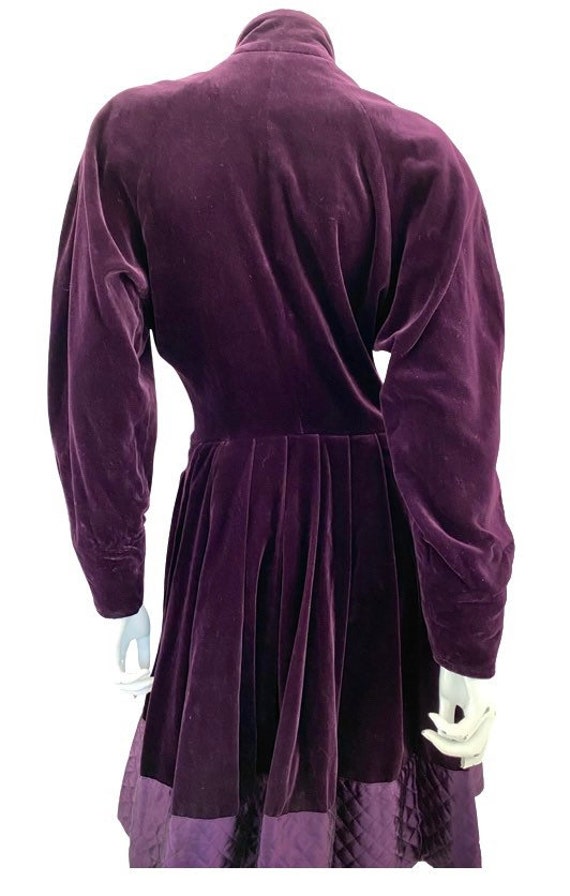 Vintage 1980s 80s Byblos Purple soft velvet velou… - image 8