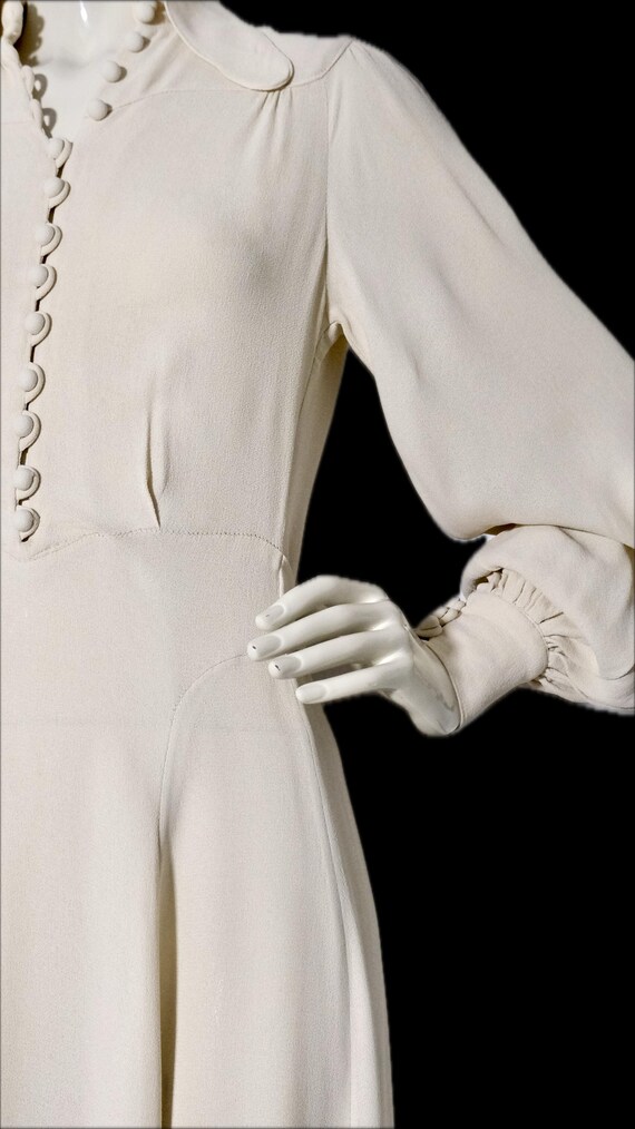 Rare Ossie Clark for Radley Cream Moss Crepe Maxi… - image 10