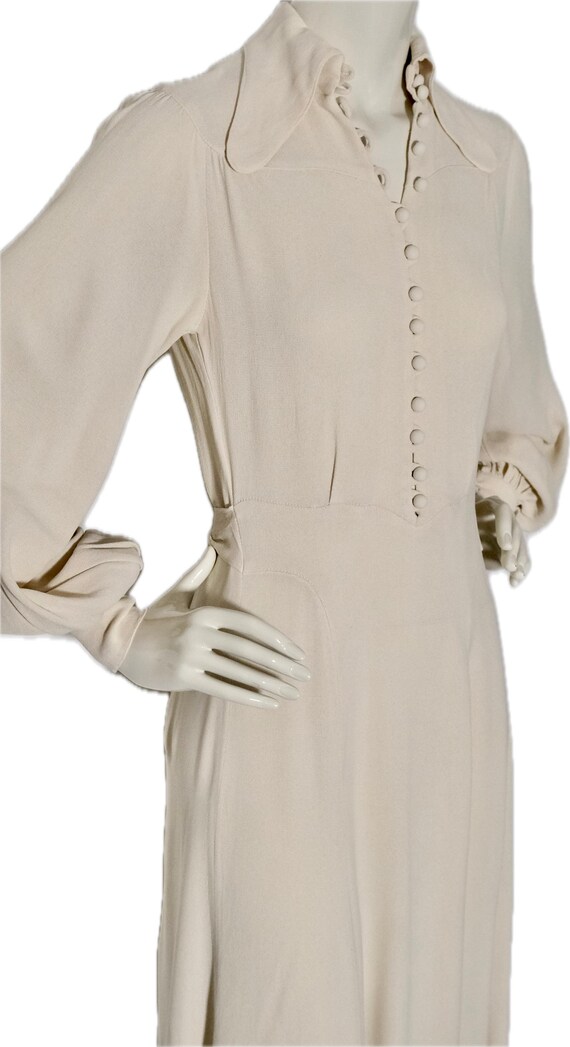 Rare Ossie Clark for Radley Cream Moss Crepe Maxi… - image 12