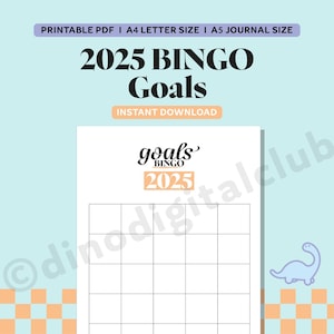 Carte de bingo-test 2025, tableau de vision de bingo-test du nouvel an, impression et personnalisation, défi de résolution du nouvel an, impression A4 A5, téléchargement immédiat