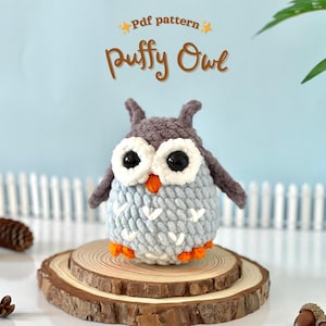 Owl Crochet Pattern | Amigurumi Owl Digital PDF Tutorial  | DIY Plush Decor Pattern | Owl Amigurumi Pattern | Crochet Plushie Pattern