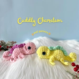 LOW SEW Chameleon Crochet Pattern | Chameleon Amigurumi Pattern | DIY Crochet Tutorial Lizard Crochet | Animal Patterns | Baby Toy Gift