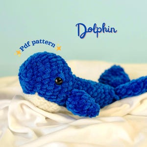 Dolphin Crochet Pattern | Sea Animals Pattern | Ocean Toys Pattern | Dolphin Amigurumi | PDF Crochet Pattern | Baby Toy Gift  | English