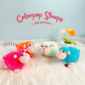 Little Sheep Crochet Plushie Pattern | Baby Sheep Crochet Amigurumi Tutorial | Colorpoop Sheeps Amigurumi Pattern | DIY Cute Stuffed Animals