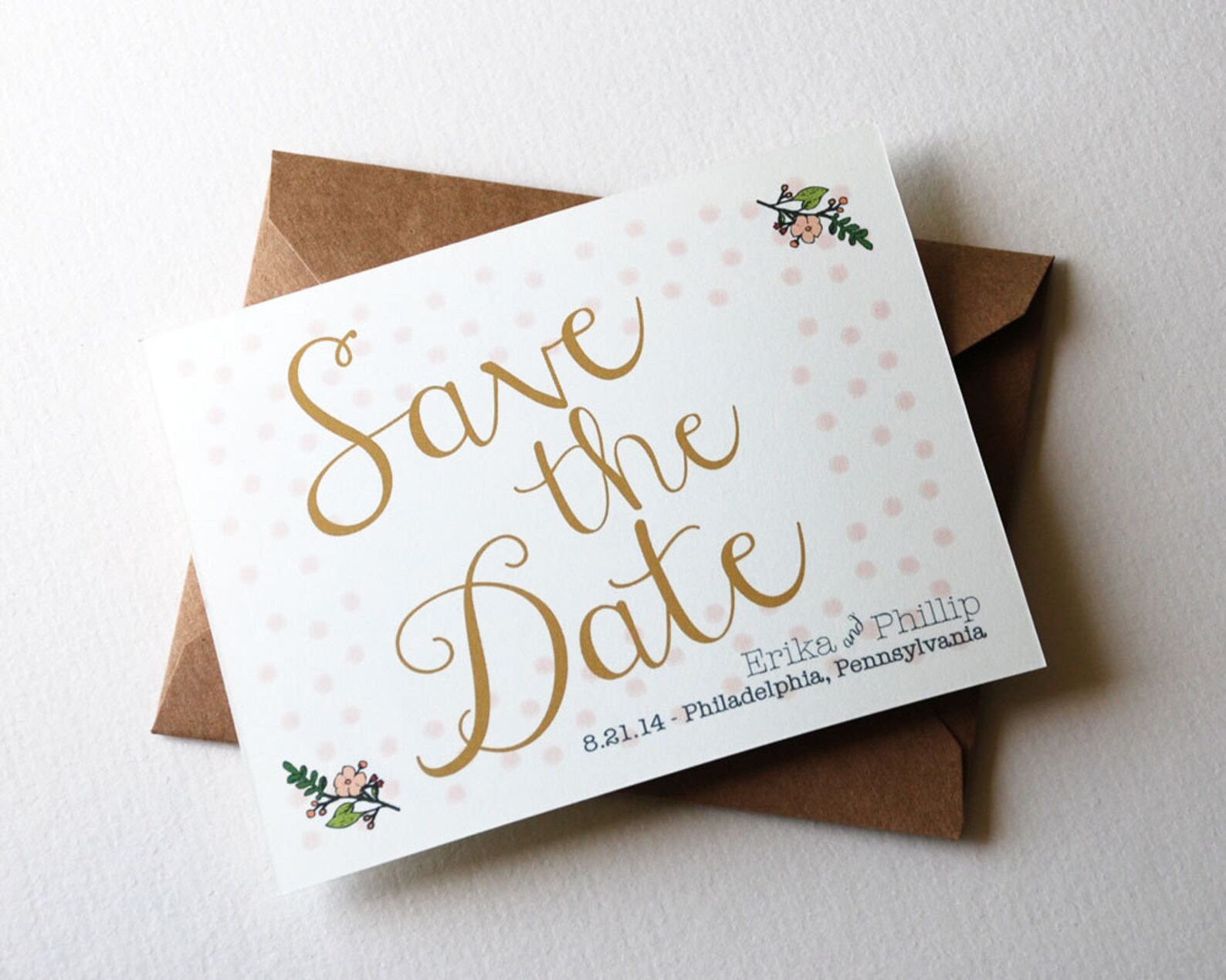 customizable-wedding-save-the-dates-with-polka-dots-and-etsy