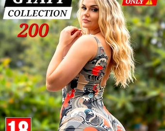 GYATT 200, Pacchetto di immagini di donne seducenti, fotografia curvy (solo file JPEG)