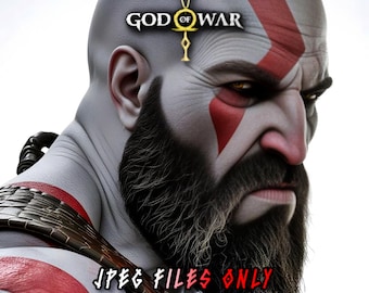 Stampa artistica di Kratos: God of War Spartan Warrior (download digitale)