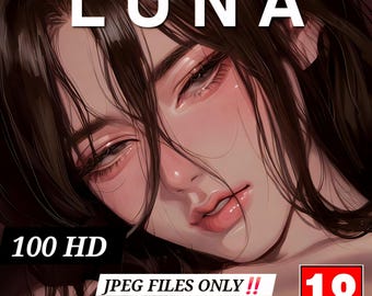 Arte di donne sensuali, illustrazioni di donne formose, scure (download digitale)