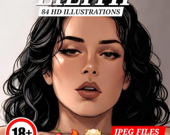 LILITH 84 Arte sensuale femminile, illustrazioni di donne formose, oscurità (download digitale)