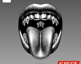 Pacchetto 42 Y2K Elements, adesivi Cyber Fashion, elementi Medusa trasparenti, solo file JPEG