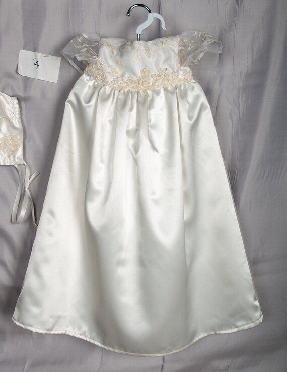 satin christening dress