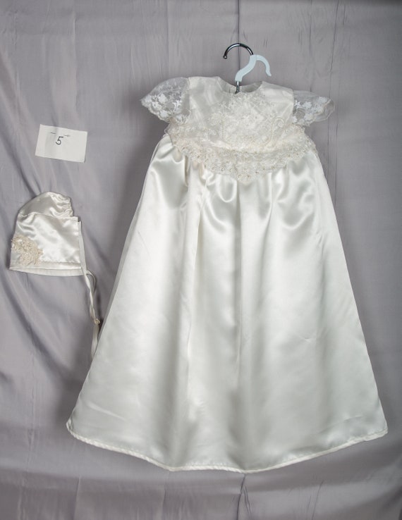 satin christening dress