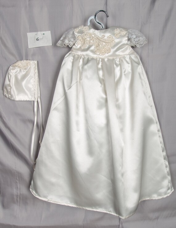 satin christening gown