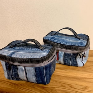 Unique Patchwork Denim Organizer: Upcycled Gift for Him — Farther&#39;s Day GIFT