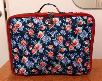 Handmade Quilted Floral Baby Doll Case with Zipper
