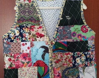 Upcycled Kids Patchwork Colorful Vest