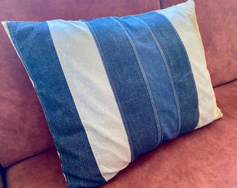 Handmade  Denim Pillowcase Upcycling