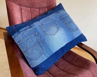 Handmade Denim Pillowcase Upcycling