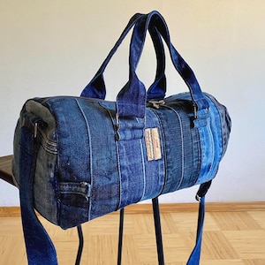 Denim Barrel Bag - Etsy