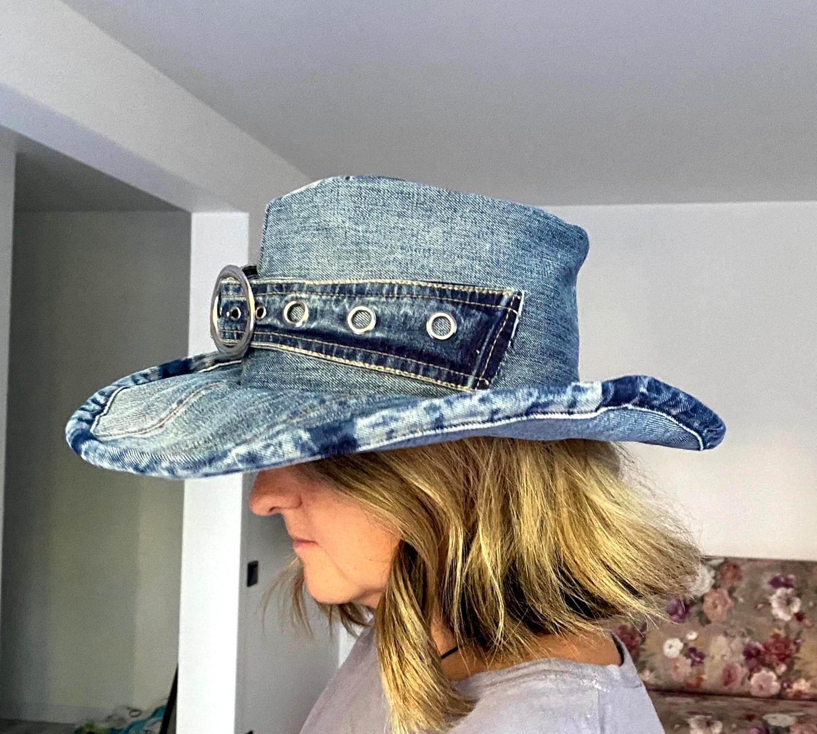 Denim Patchwork Cowboy Hat - Etsy