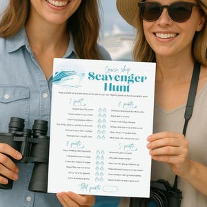 Cruise ship scavenger hunt printable – Photo scavenger hunt, cruise ship games and printable cruise activities, PDF download