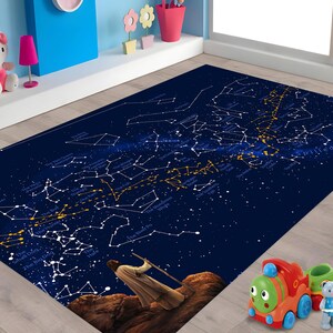 Alfombra Constelación, Alfombra Atlas Estelar, Alfombra Mapa Celeste, Constelación, Estrellas en Orión, Perseo, Osa Mayor, Estrellas y Constelaciones, Alfombra Estampada