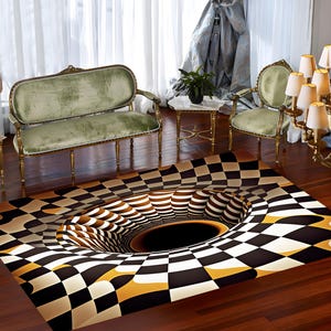 Vortex Rug, Psychedelic Rug, illusion Rug, Optical illusion Rug, 3d illusion Rug, Colorful Rug, Cool Rugs, Decorative Rug, Printed Rug