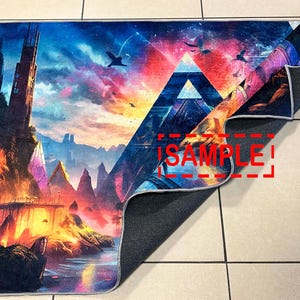 Cyberpunk Rug, Pyramid Rug, Cyberpunk Art, Cyberpunk Decor, Colorful ...