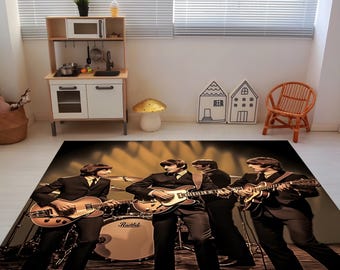 Beatles-tapijt, Beatles-tapijt, Beatles-cadeau, voor woonkamer Tapijt, waaierkleed, The Beatles, kleurrijk tapijt, decoratief tapijt, coole tapijten, bedrukt tapijt