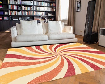 Retro tapijt, psychedelisch tapijt, groovy tapijt, retro tapijt, psychedelisch, retro, groovy, retro gebied, kleurrijk tapijt, coole tapijten, decoratief tapijt, bedrukt tapijt