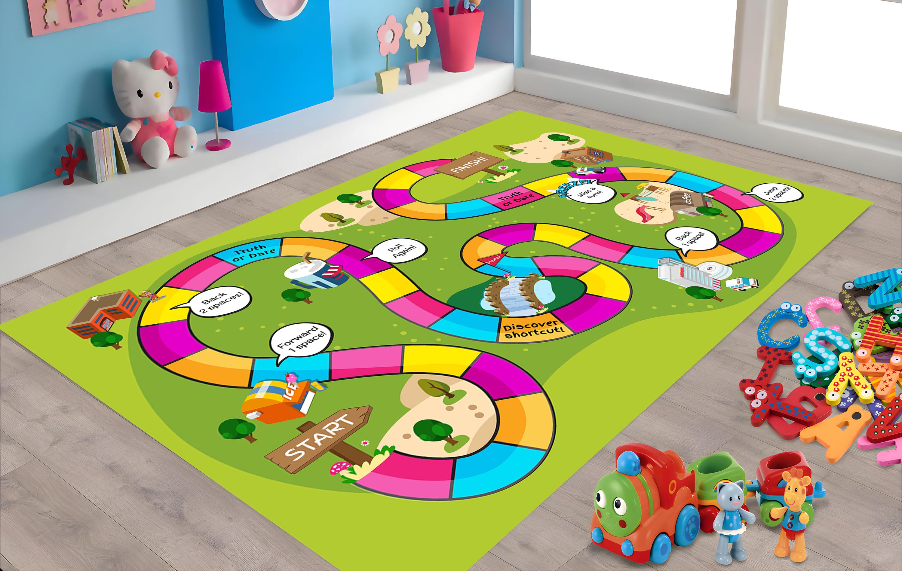 Personalized Kids Play Rug, City Road Rug, Nursery Rug, Rug for Kids, Colorful Rug, Cool Rugs, Decorative Rug, Printed Rug