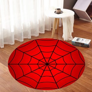 Dywan Spiderman, Spiderman, Dywan Pająk, Dywan z Kreskówek, Okrągły Dywan, Dywan do Pokoju Dziecięcego, Kolorowy Dywan, Fajne Dywany, Dekoracyjny Dywan, Dywan Drukowany