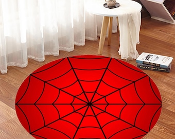 Spiderman tapijt, spiderman, spidertapijt, cartoontapijt, rond tapijt, kinderkamertapijt, kleurrijk tapijt, coole tapijten, decoratief tapijt, bedrukt tapijt